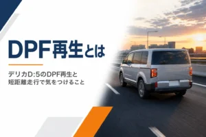 幹線道路を走るディーゼルミニバンのイメージ