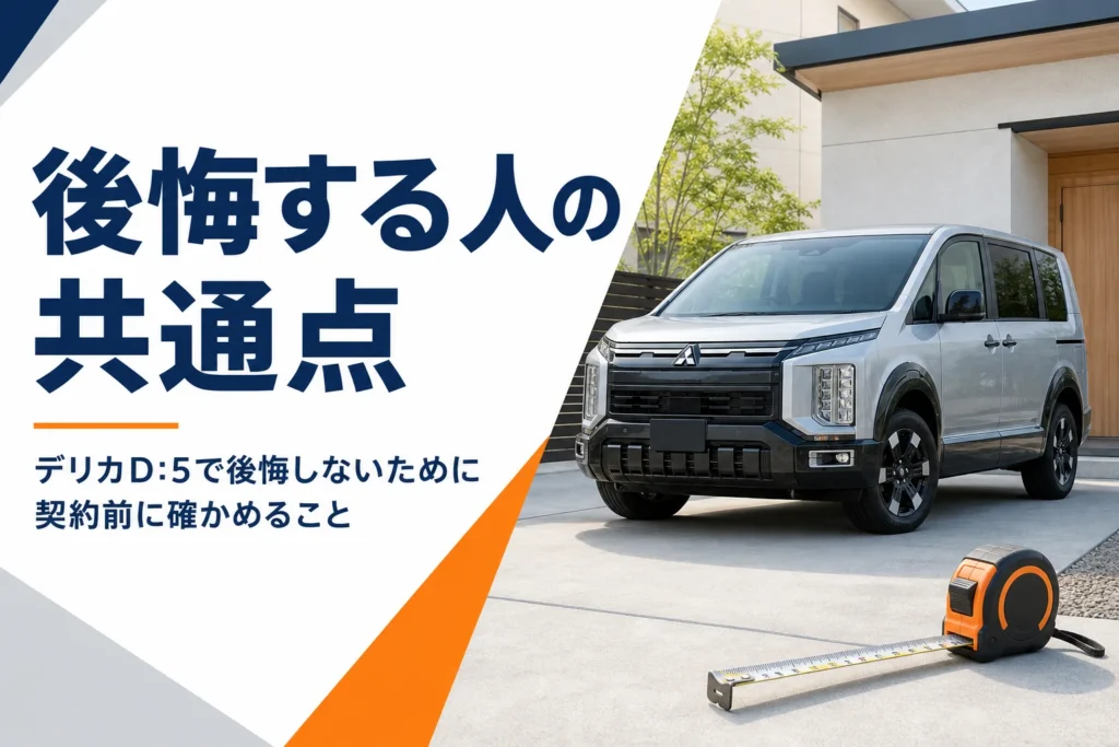 自宅駐車場に停まるデリカD:5のイメージ
