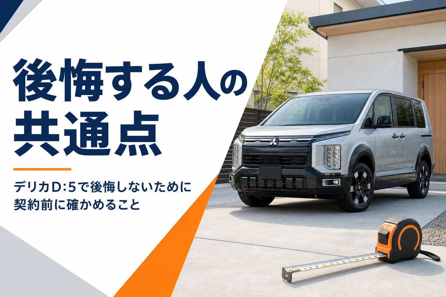 自宅駐車場に停まるデリカD:5のイメージ