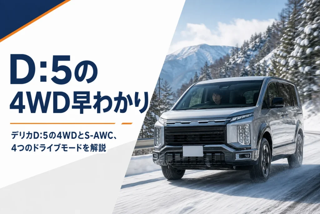 雪道を走るデリカD:5のイメージ